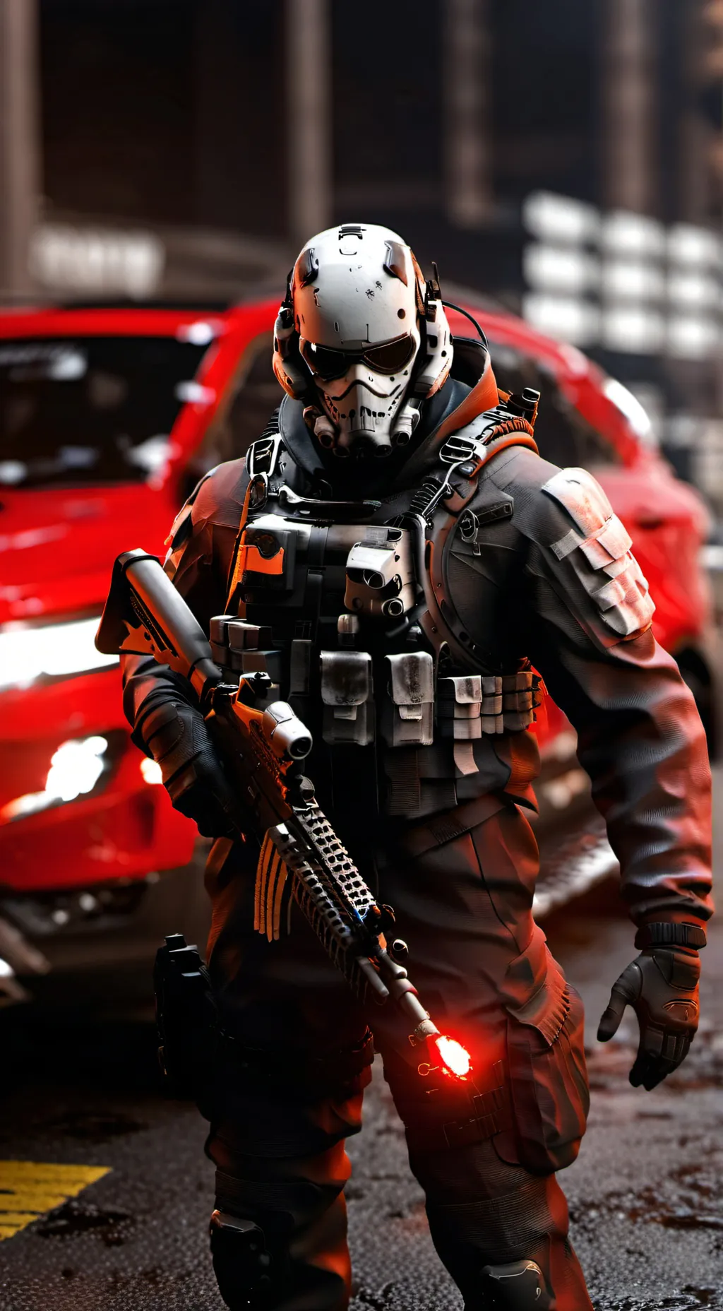 ai character: Ghost background