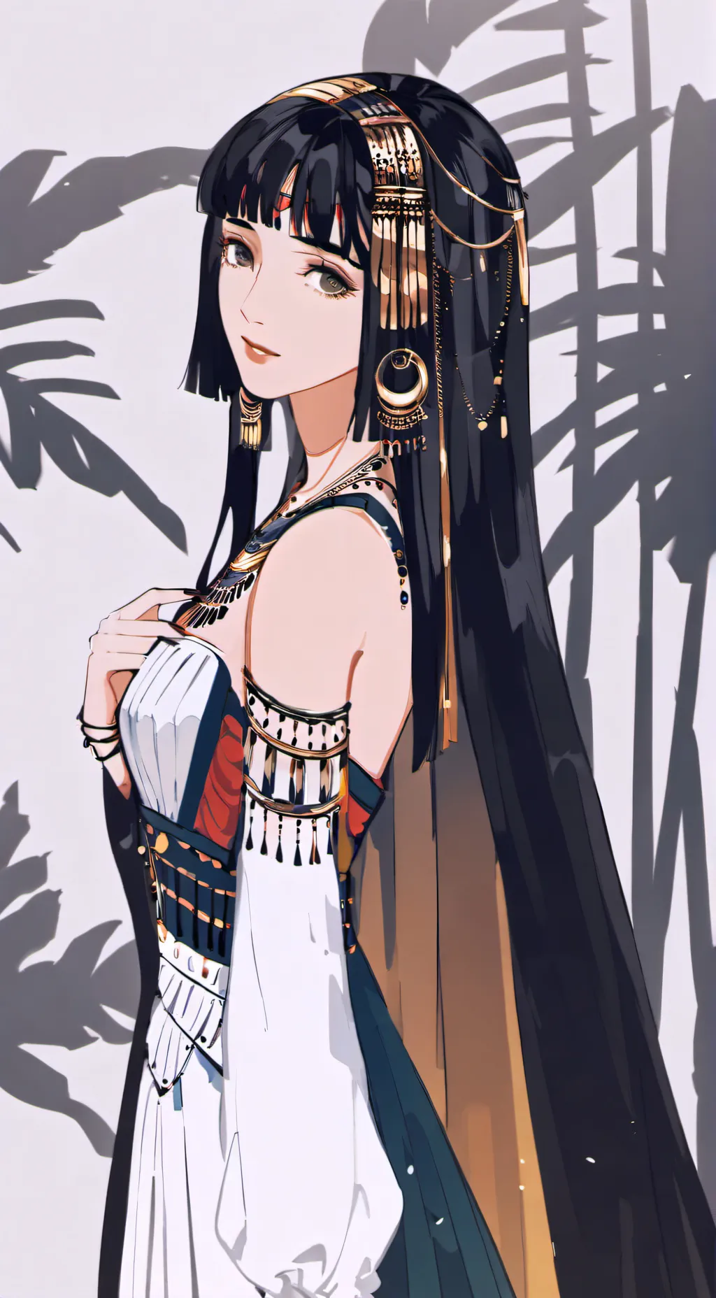 ai character: Cléopatre  background