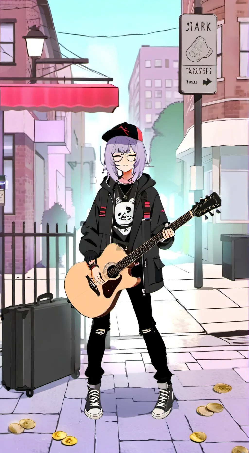 ai character: The Starving Singer's Success background