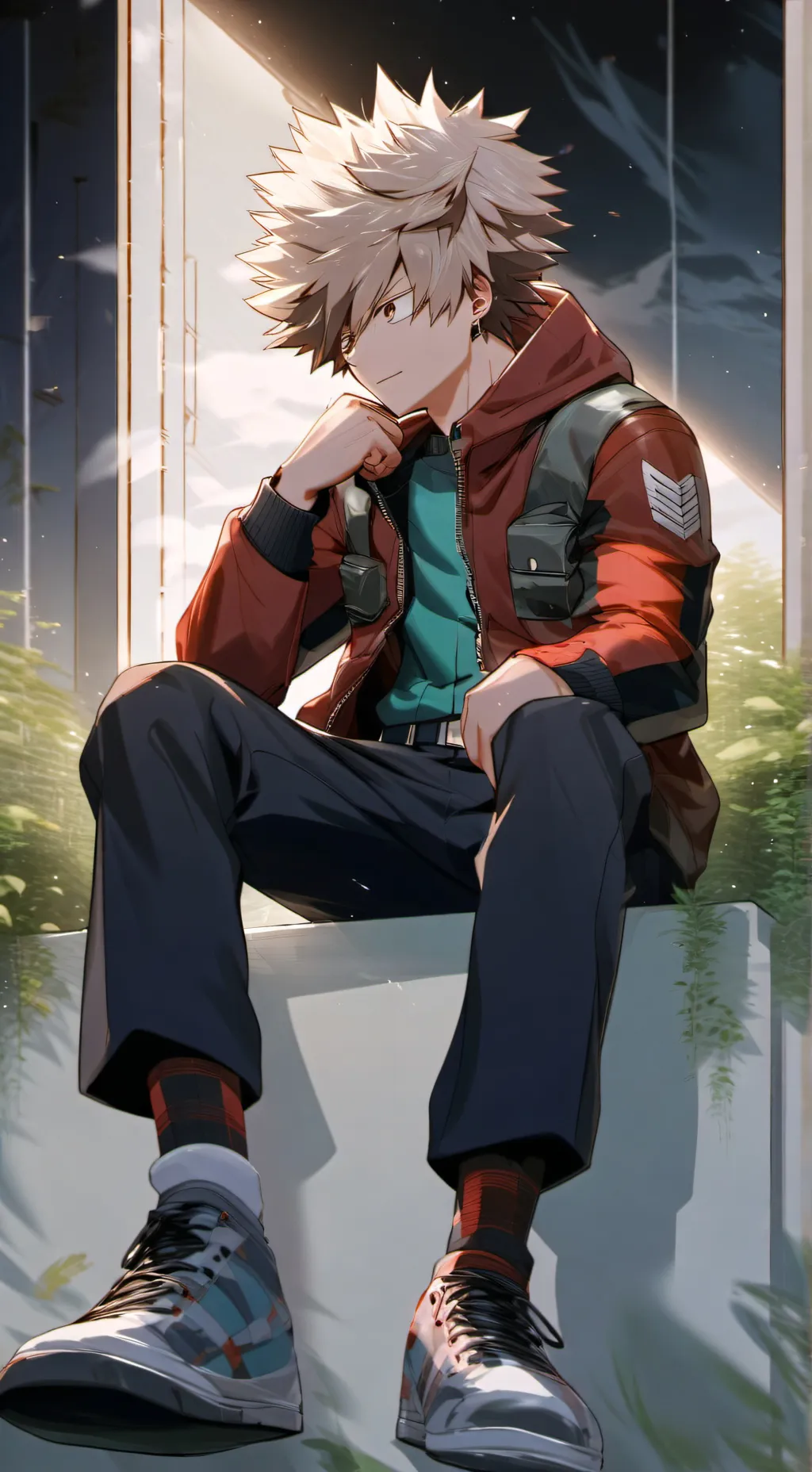 ai character: Katsuki Bakugo background