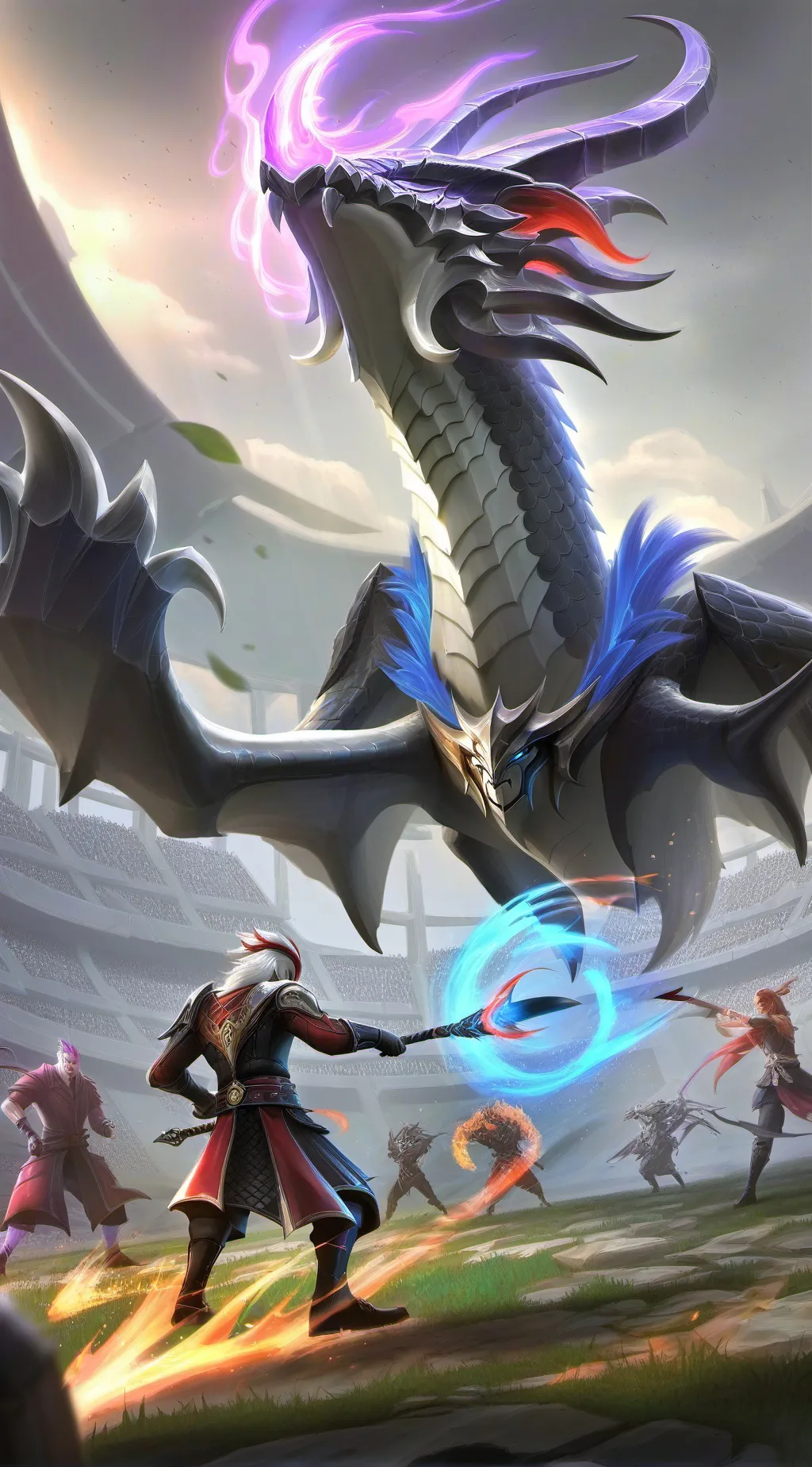 ai character: dragon background