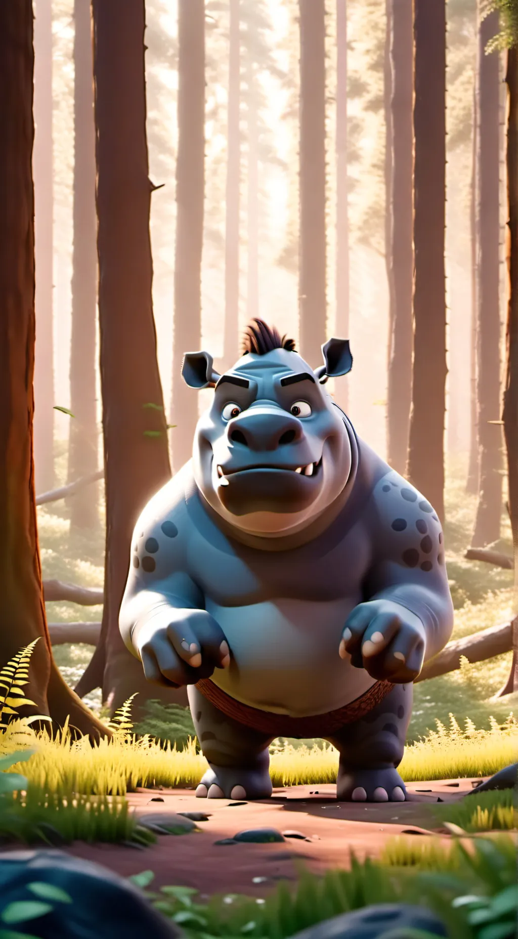 ai character: gray background