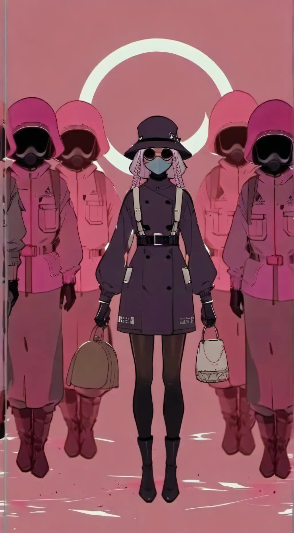 ai character: 3 squid game guard background