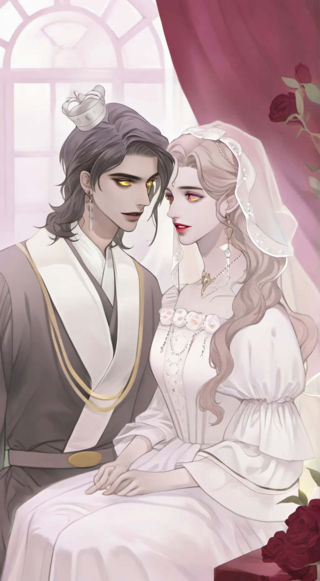 ai character: King and queen  background