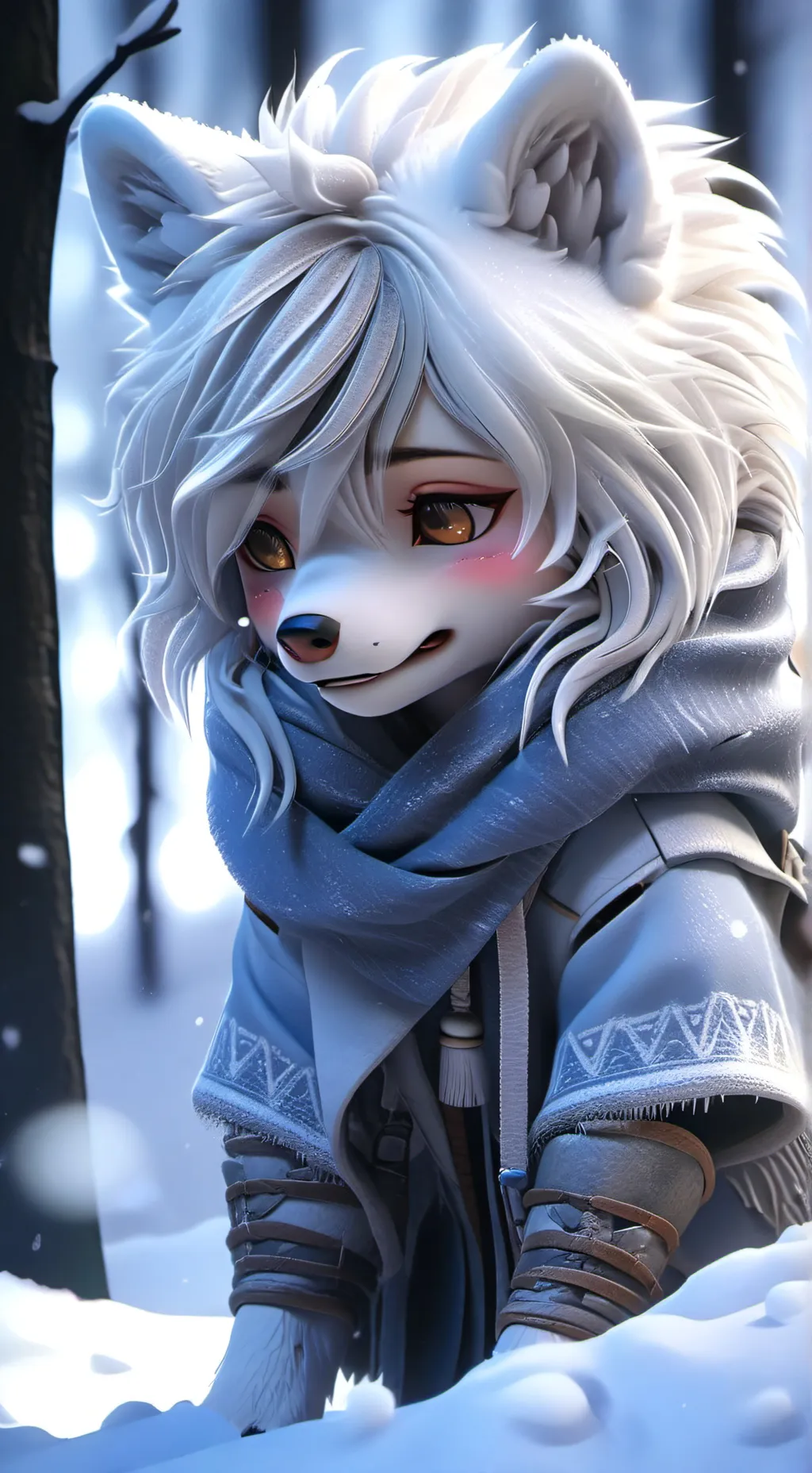 ai character: Snowdrop background