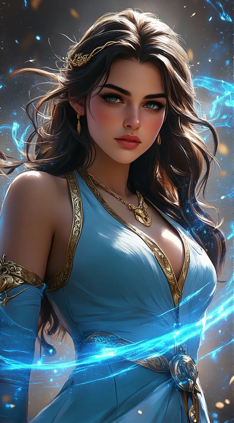 ai character: azul background