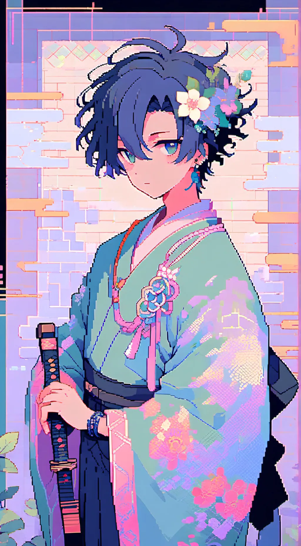 ai character: tanjiro  background