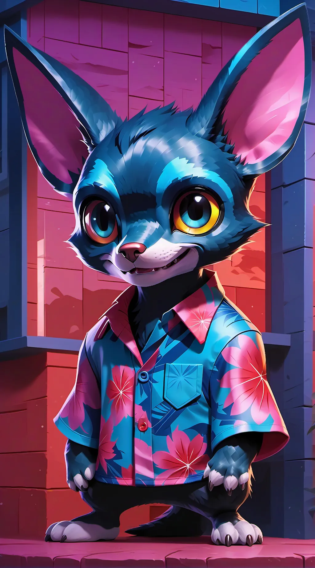 ai character: Stitch background