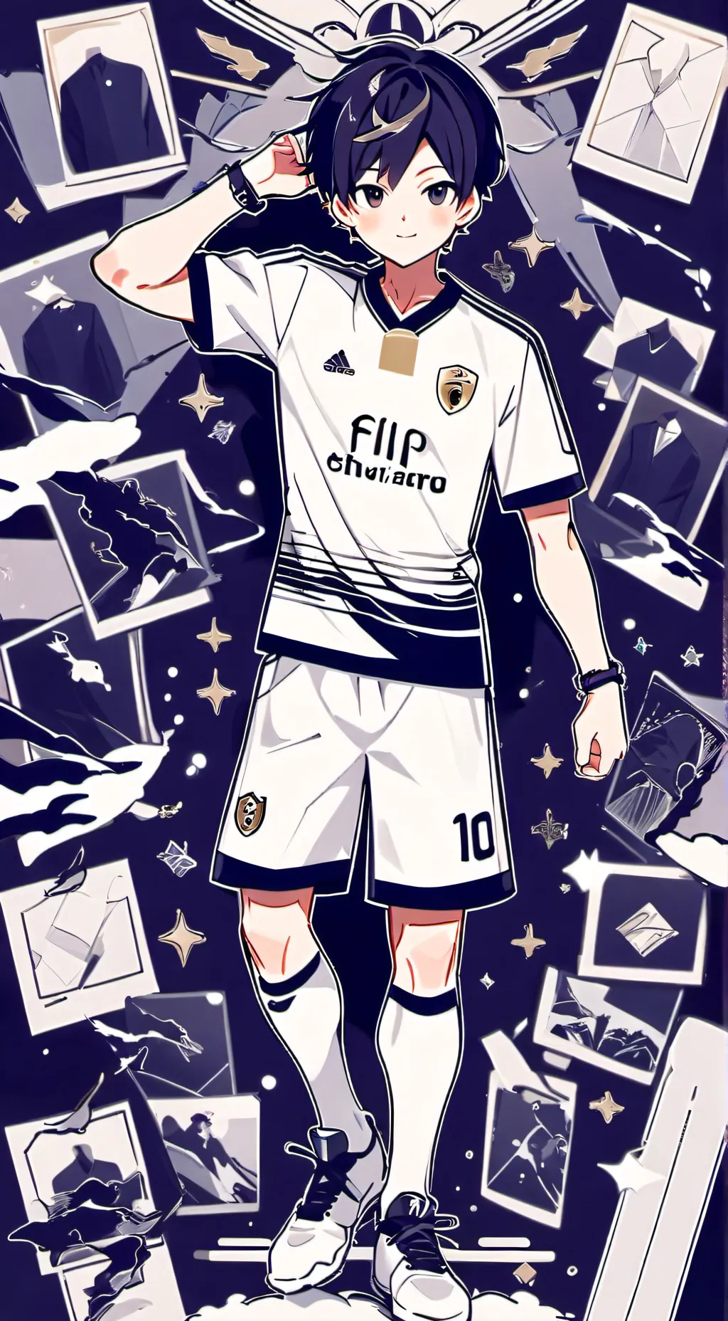 ai character: vendedor camisetas background