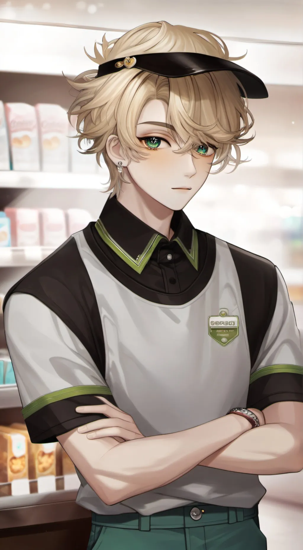 ai character: Cashier  background