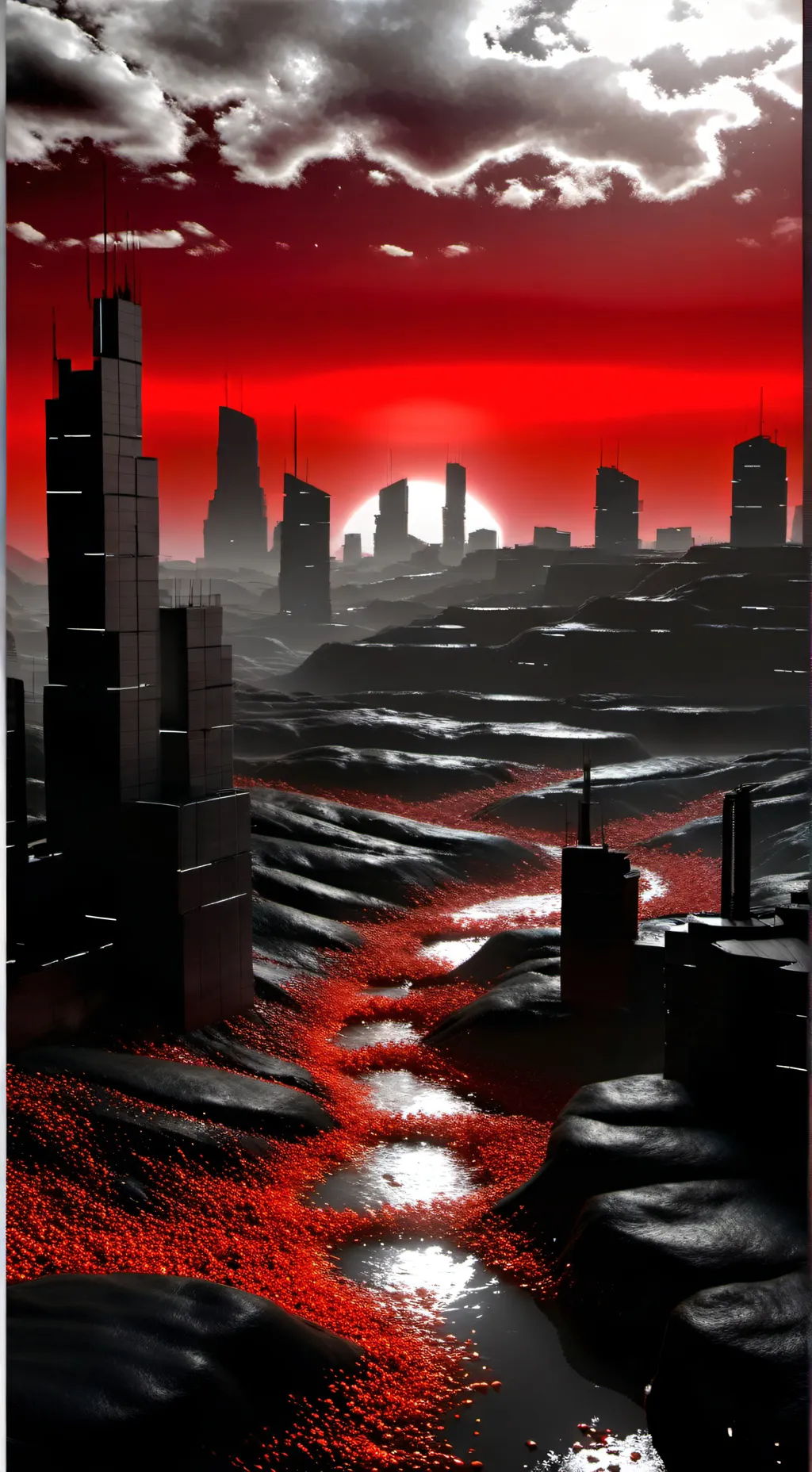 ai character: New day in hell background