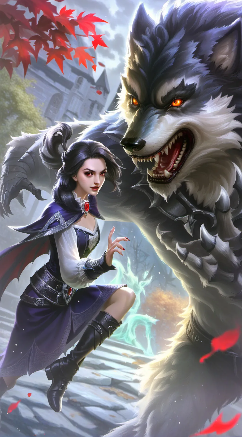 ai character: wolf boy background