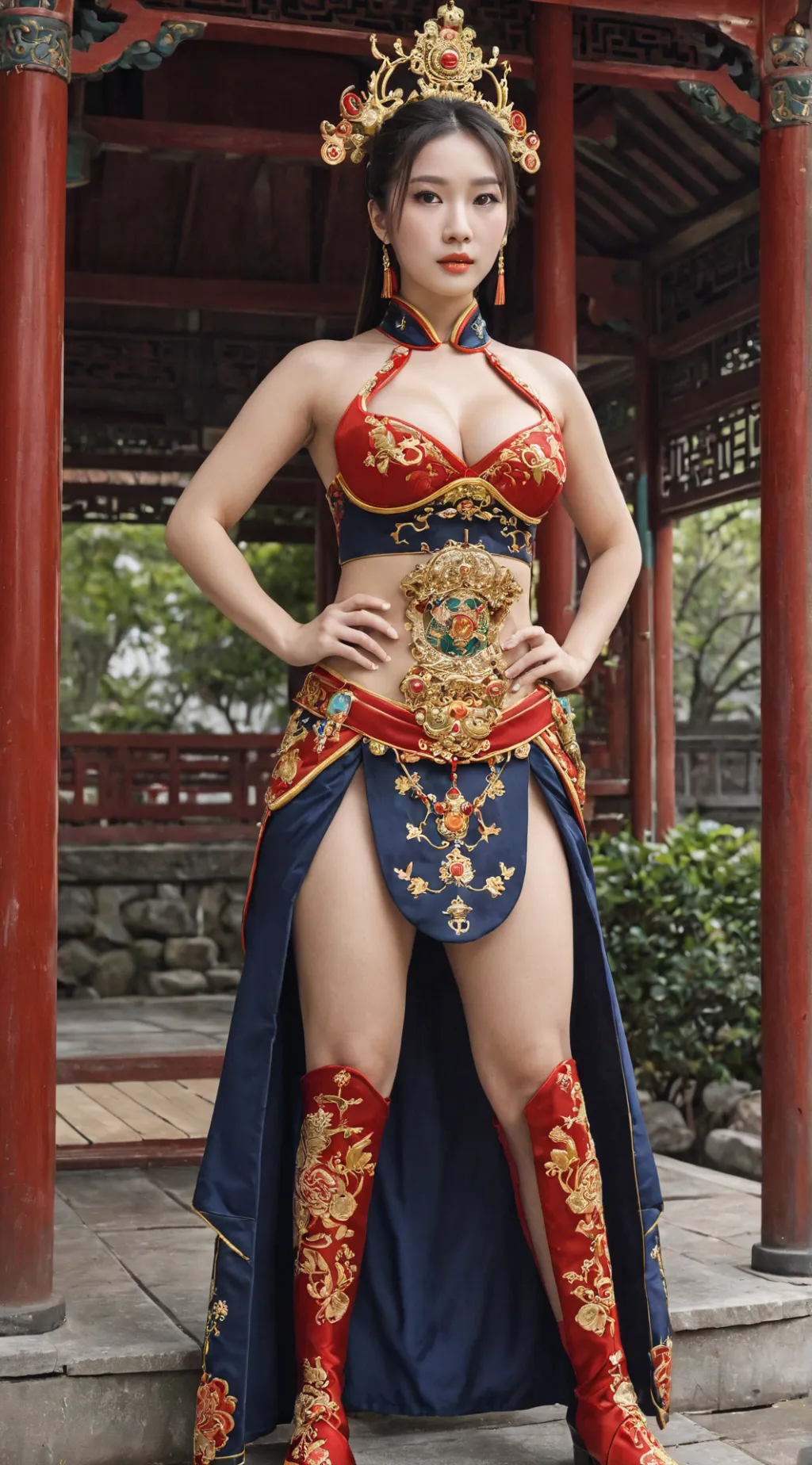 ai character: Pagoda  guard background