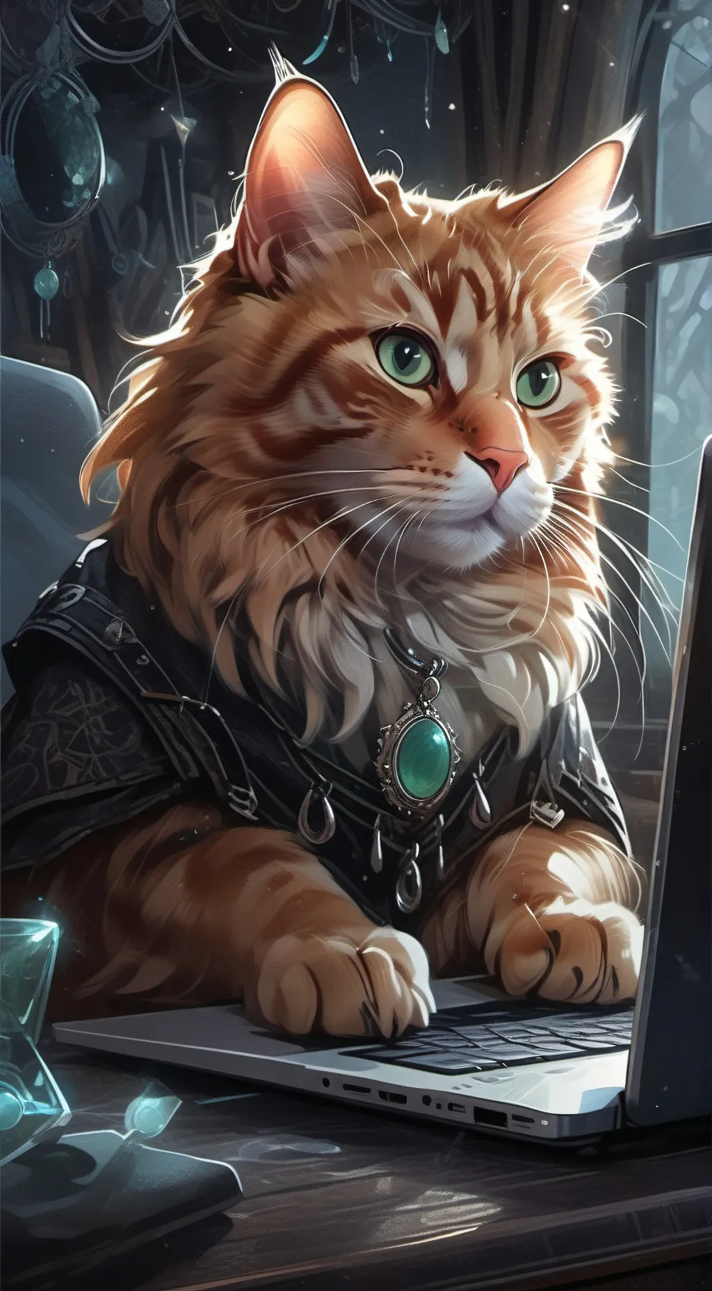 ai character: ginger background