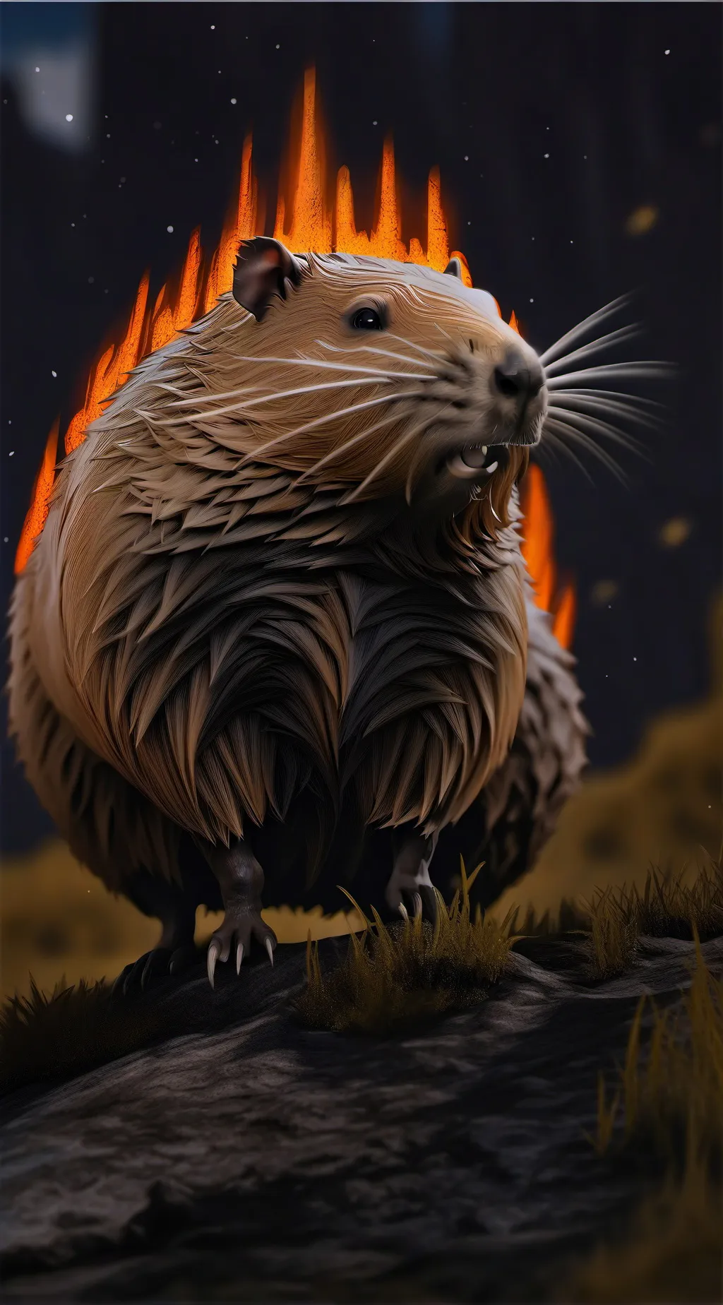 ai character: Capybara in Mha🤯 background