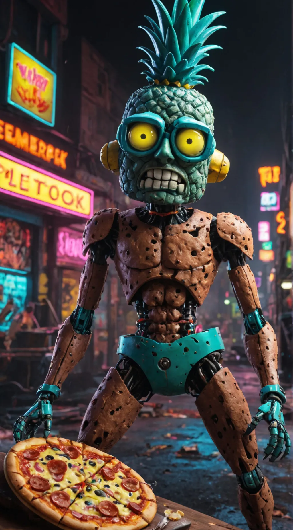 ai character: Ultra SpongeBob background