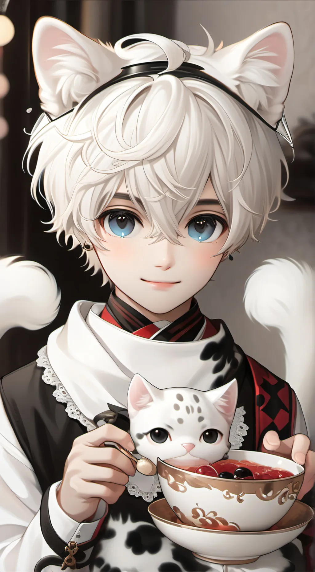 ai character: Spotted Dalmatian Furry Spirit background