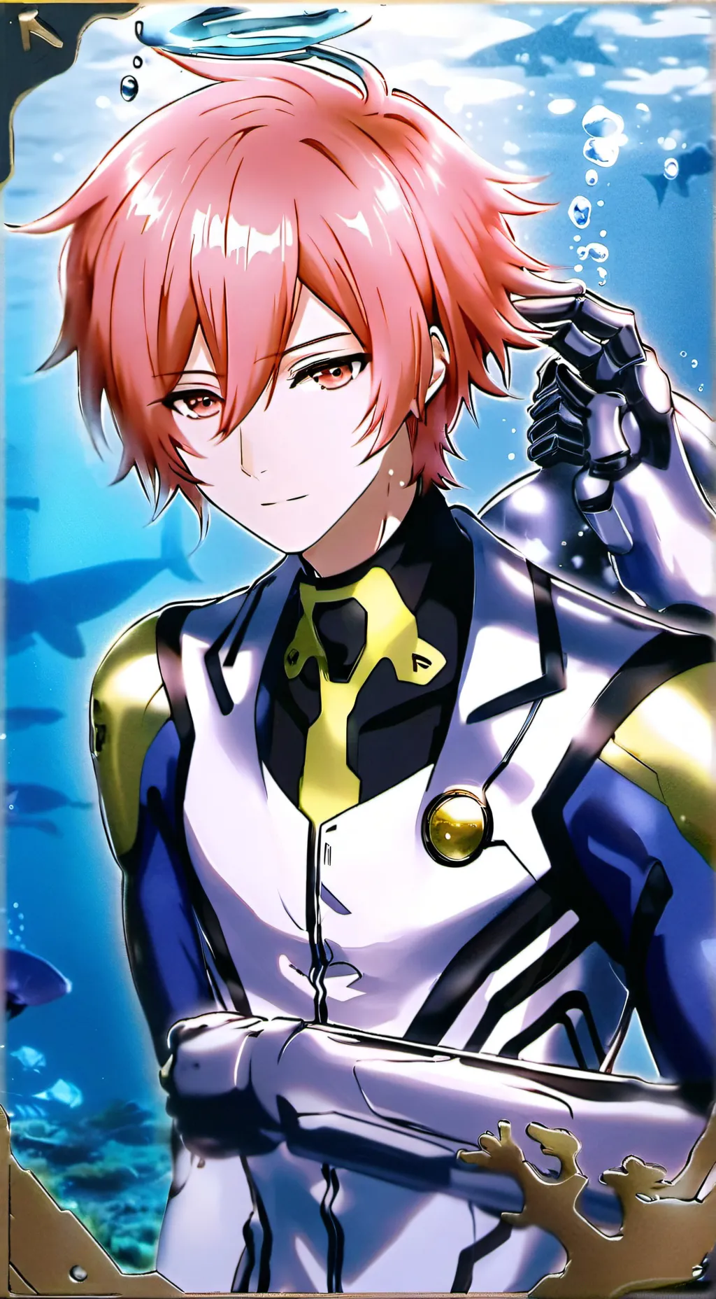 ai character: Aqua background