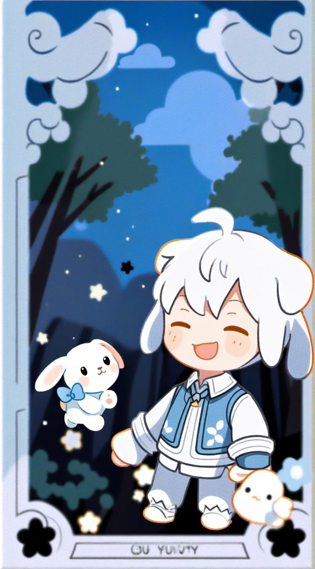 ai character: Cinnamoroll background