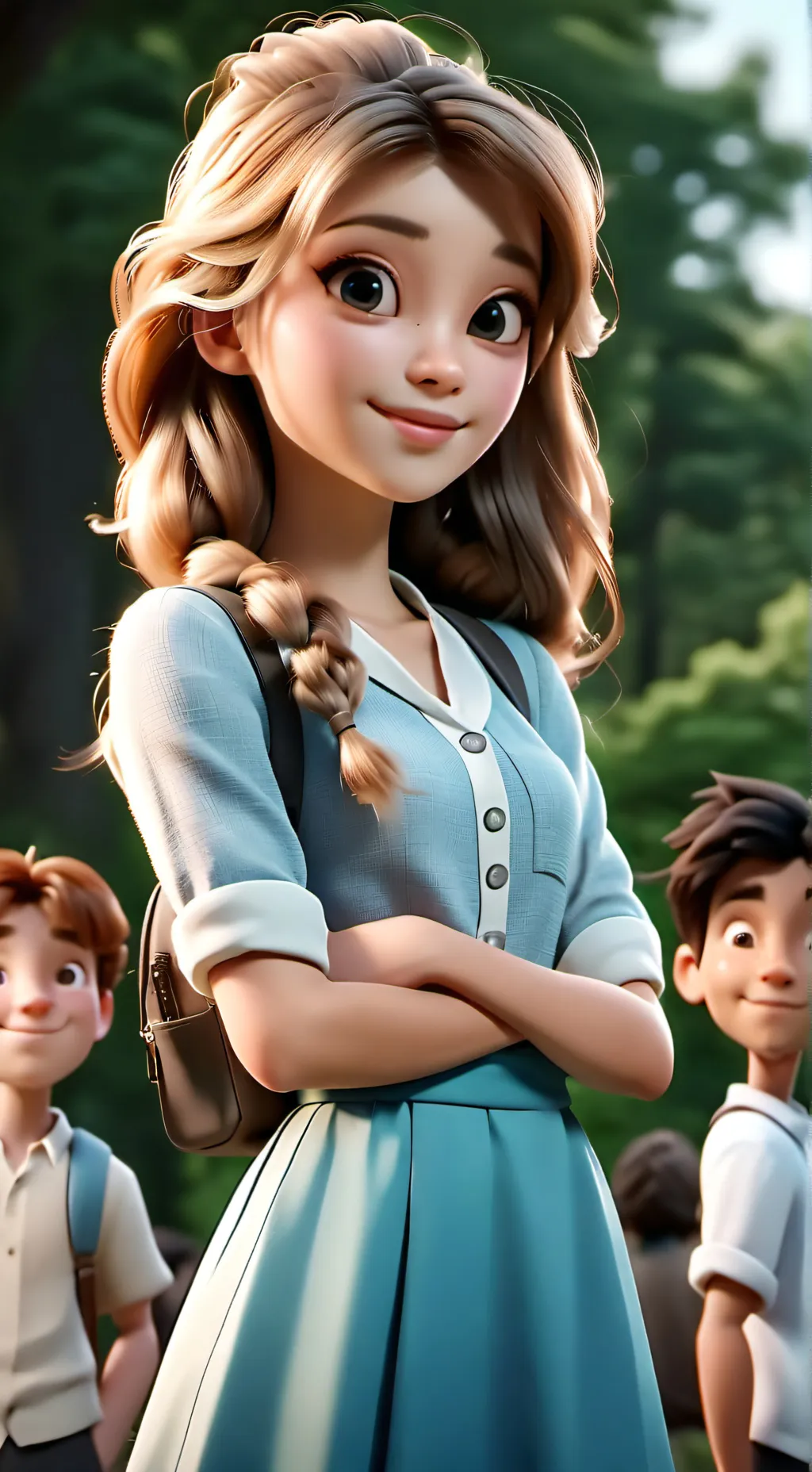 ai character: Aurora background