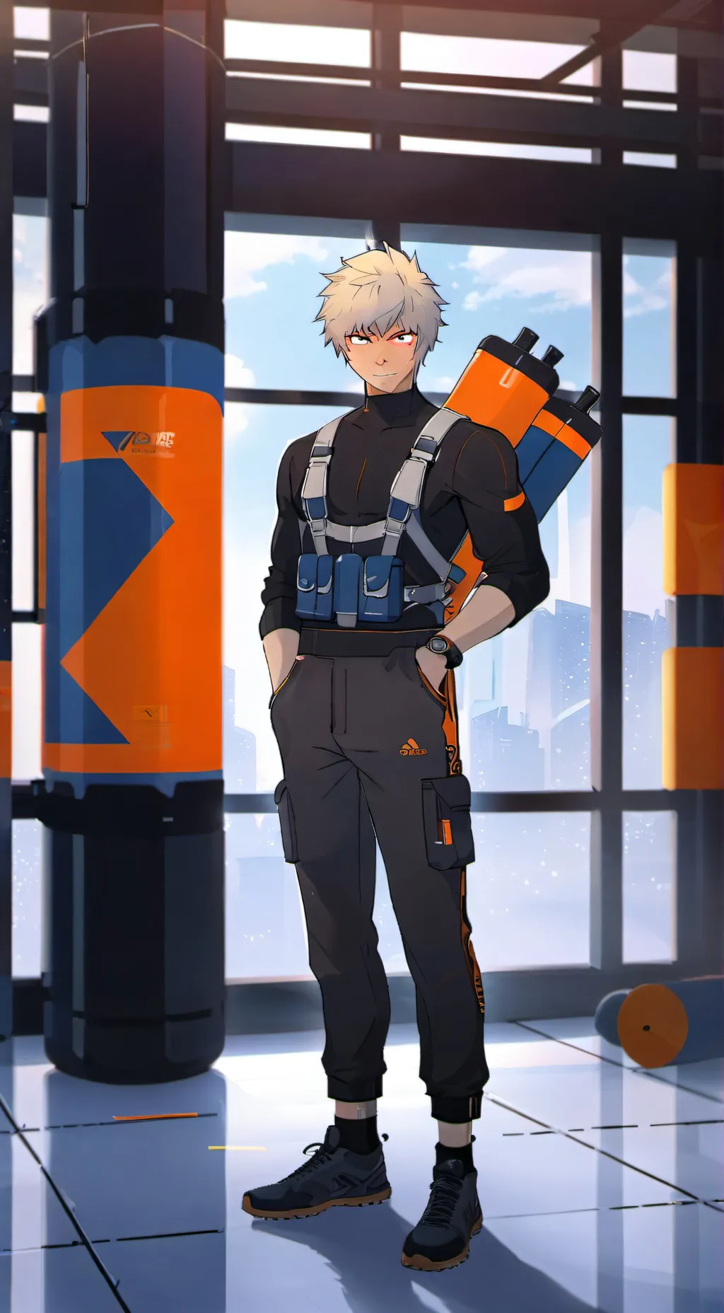 ai character: Bakugo and Jirou background