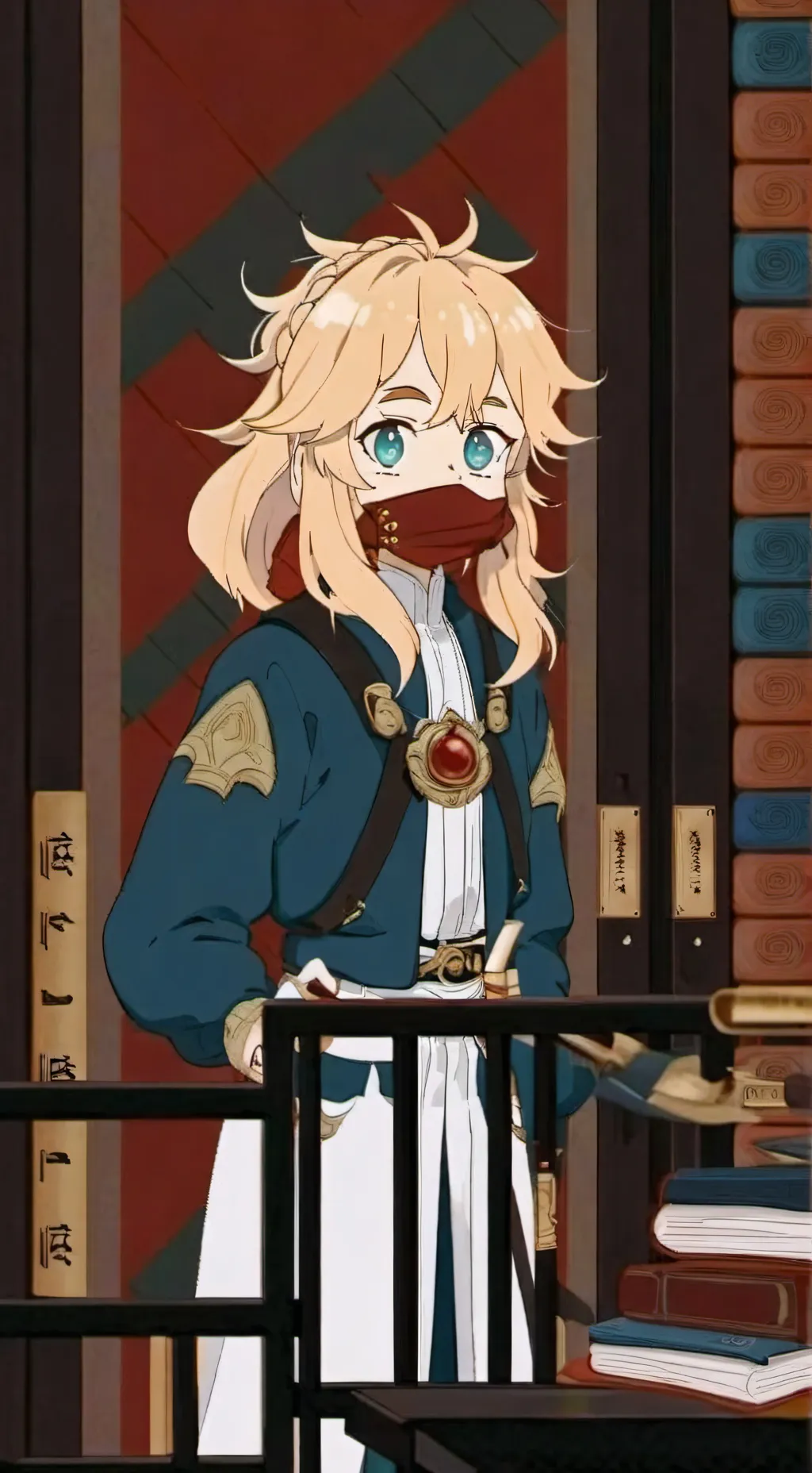 ai character: Dôma fr background