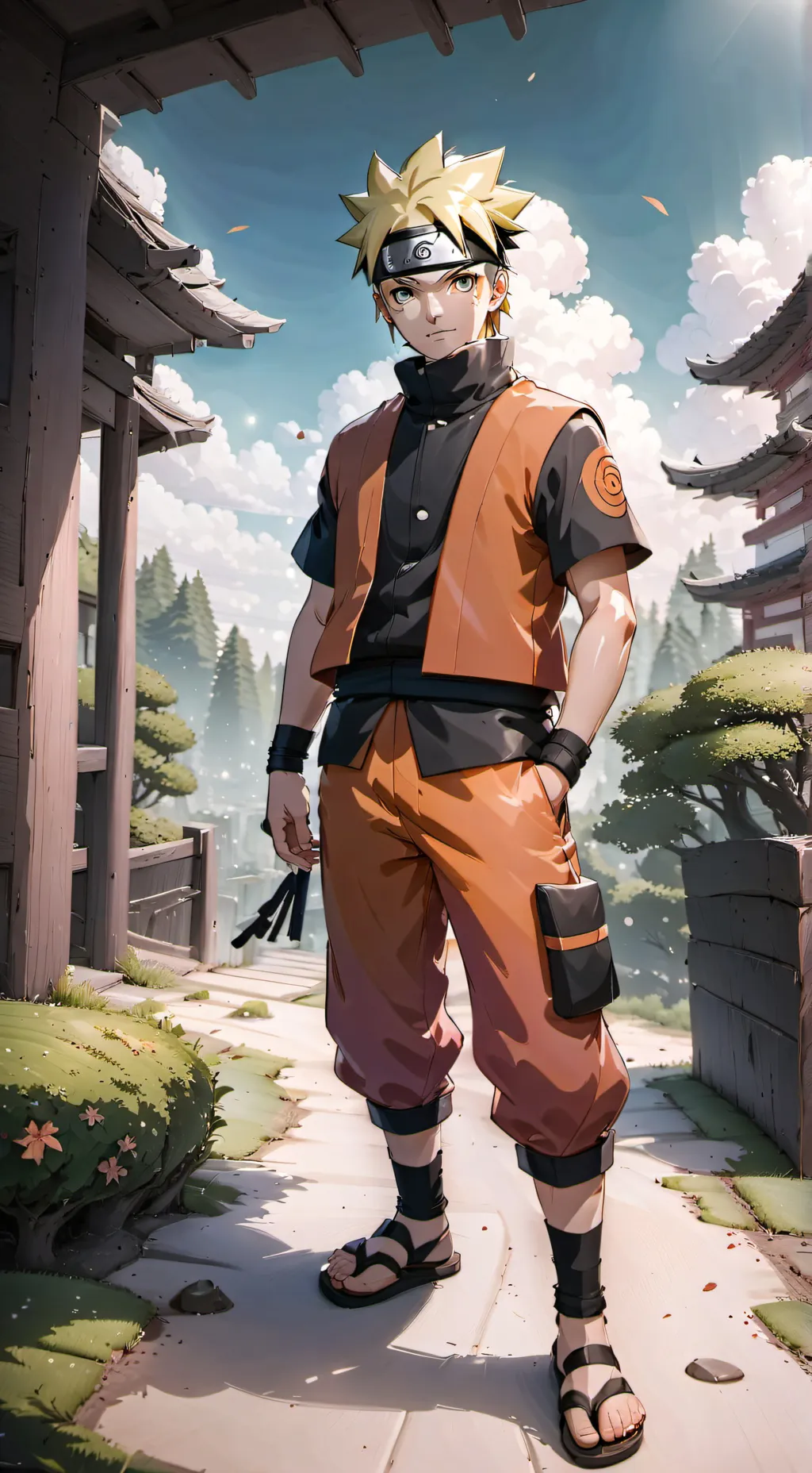 ai character: Naruto Uzumaki  background