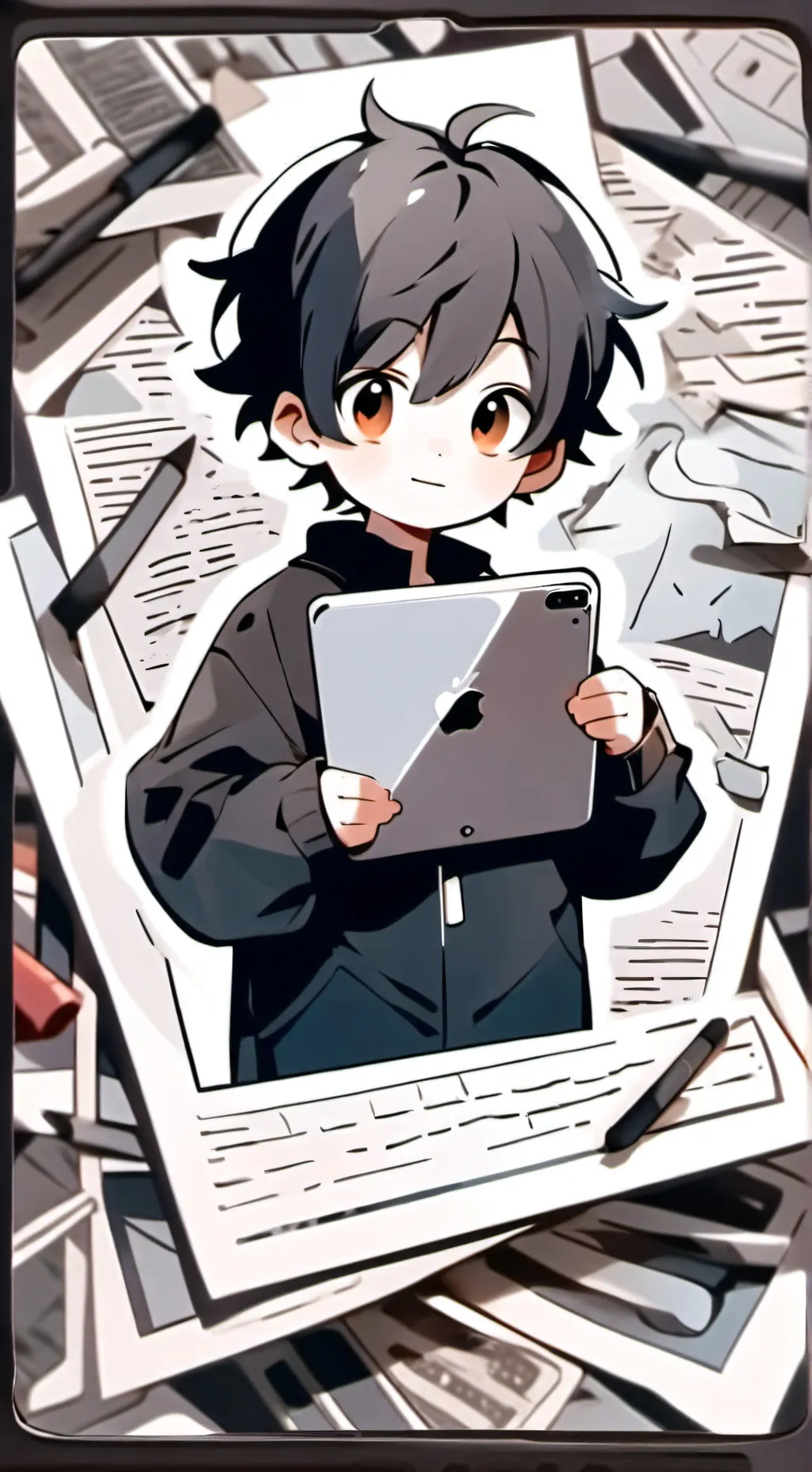 ai character: Ipad kid background
