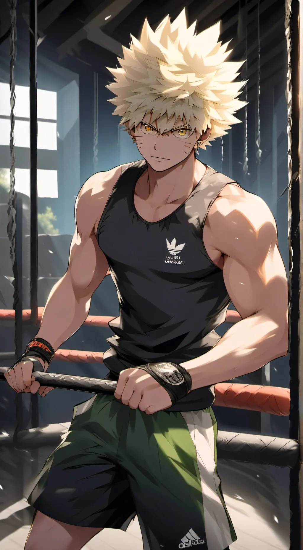 ai character: Katsuki Bakugo background