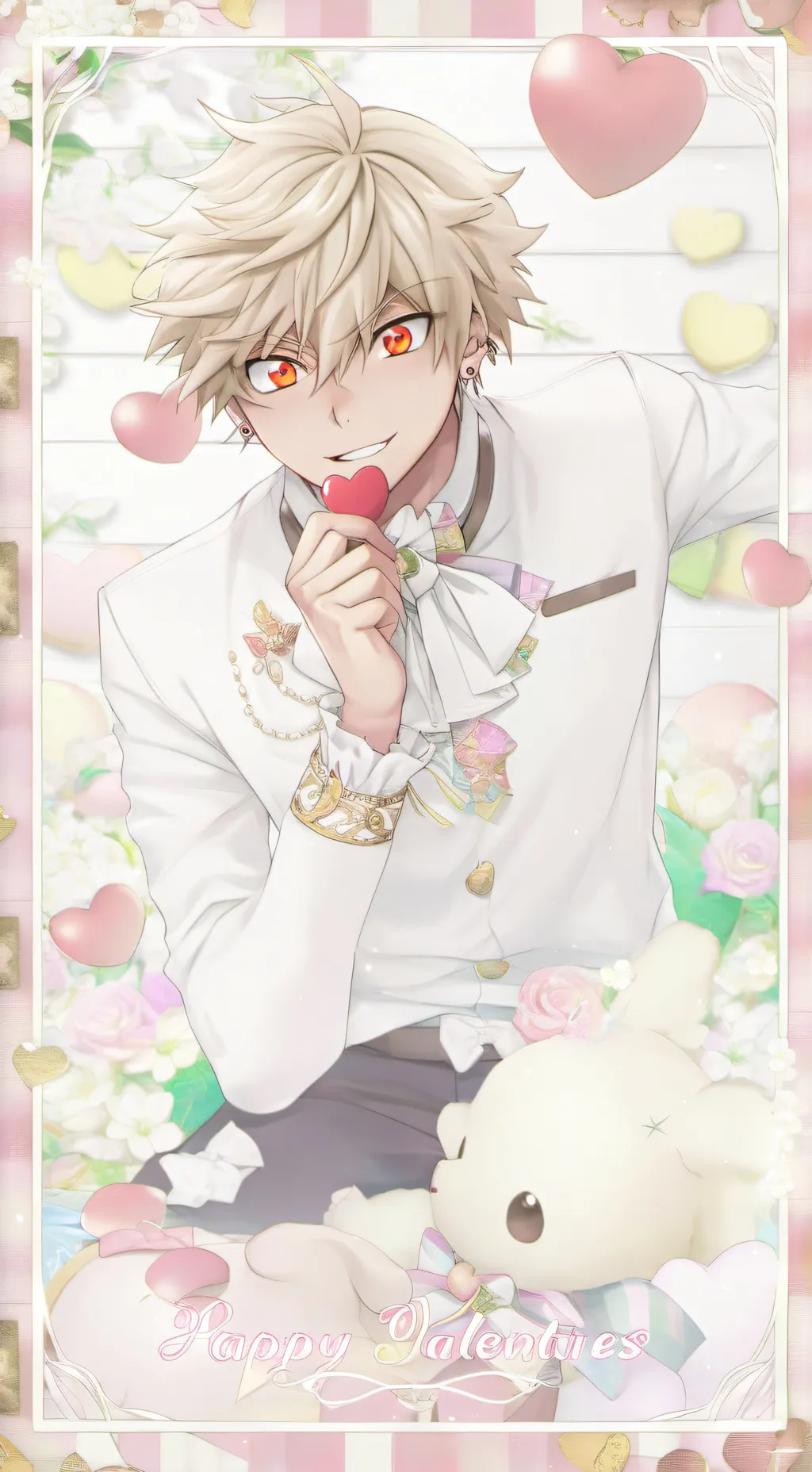 ai character: Mha valentines  background