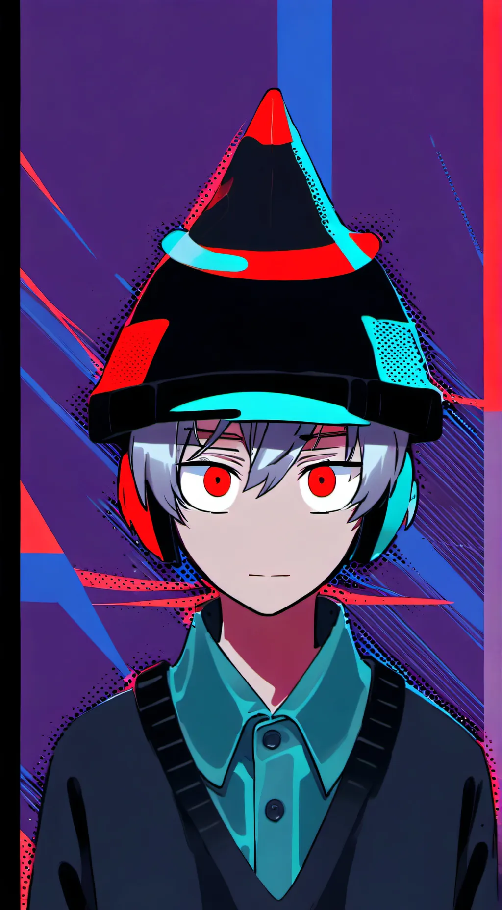 ai character: Vox(but teenager?) background