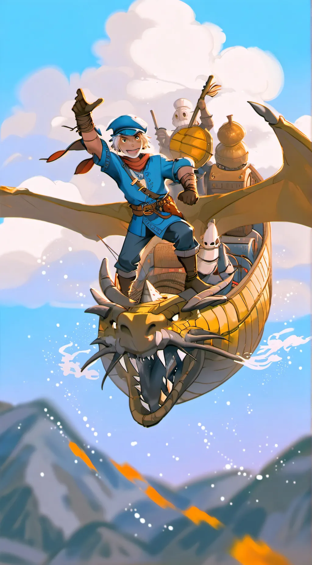 ai character: dragons,rescue,rid background