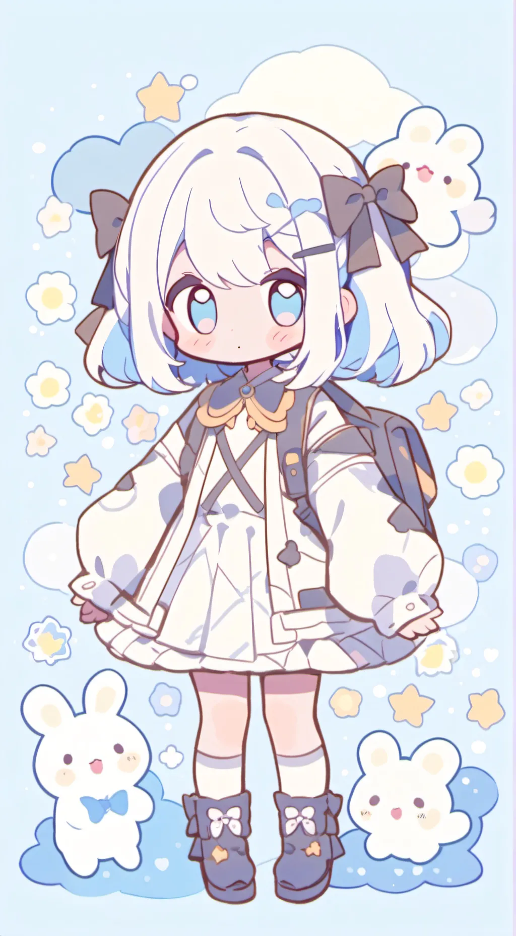 ai character: ice girl (skibidi) background