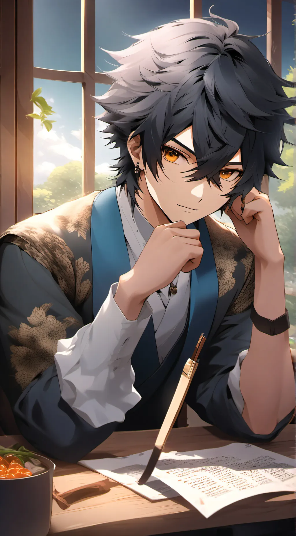 ai character: 🍀 Neithan💐 background