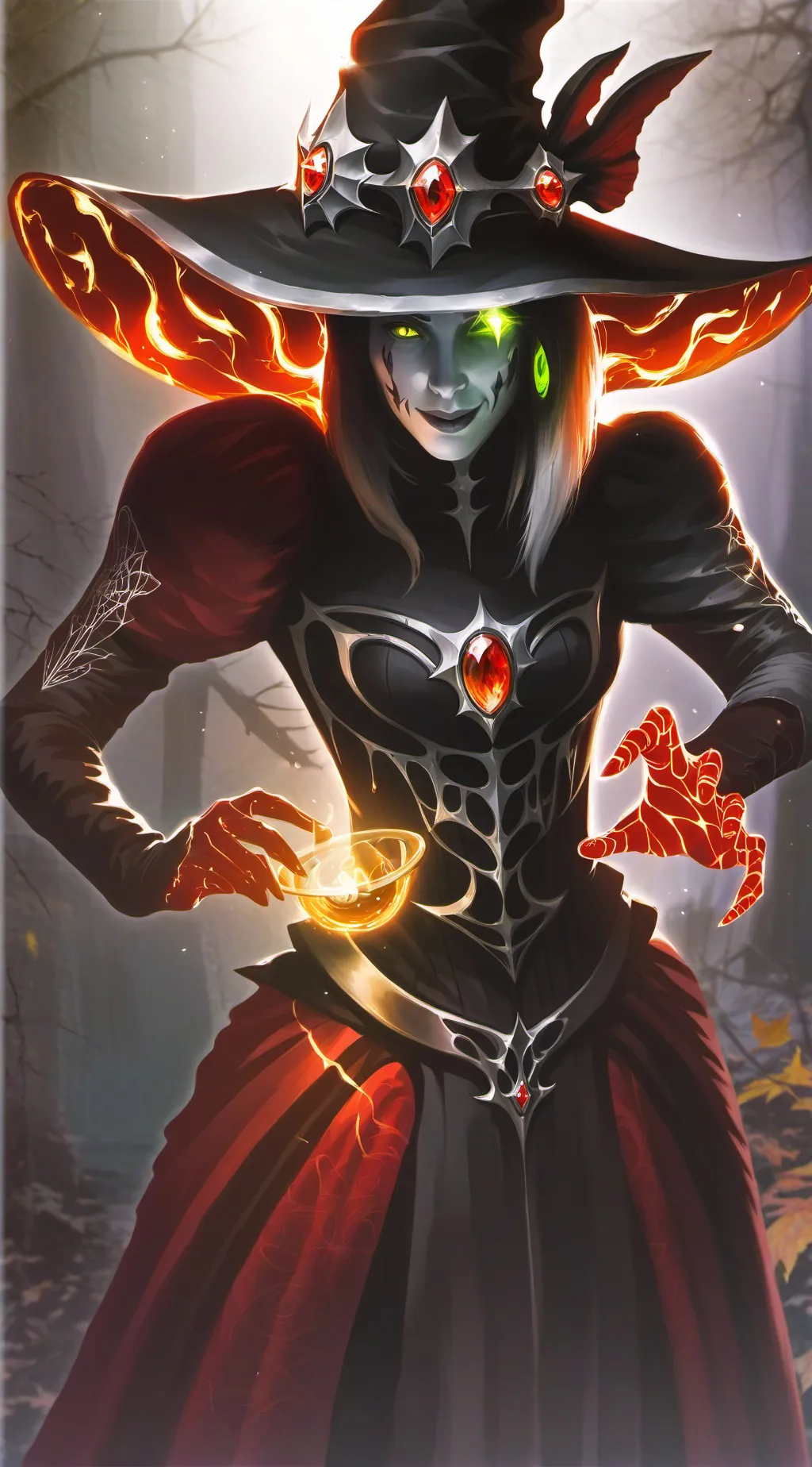 ai character: The witch background