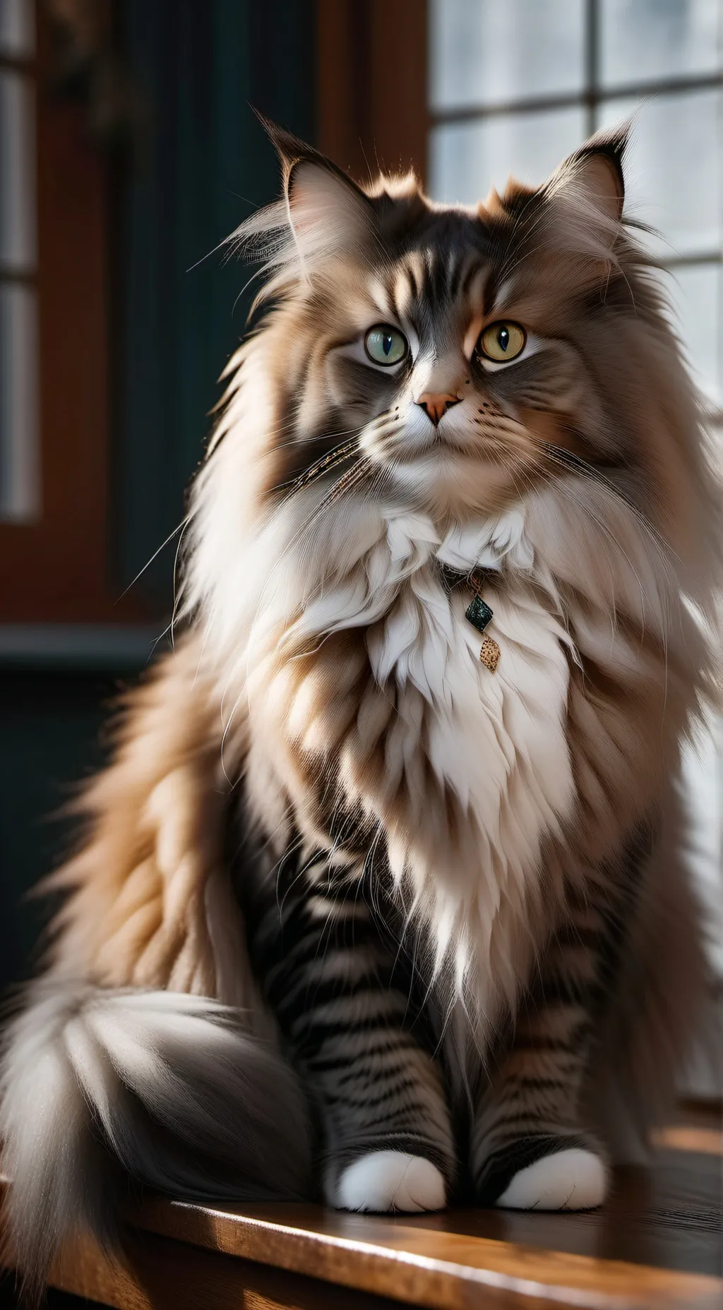 ai character: fluffy the cat background