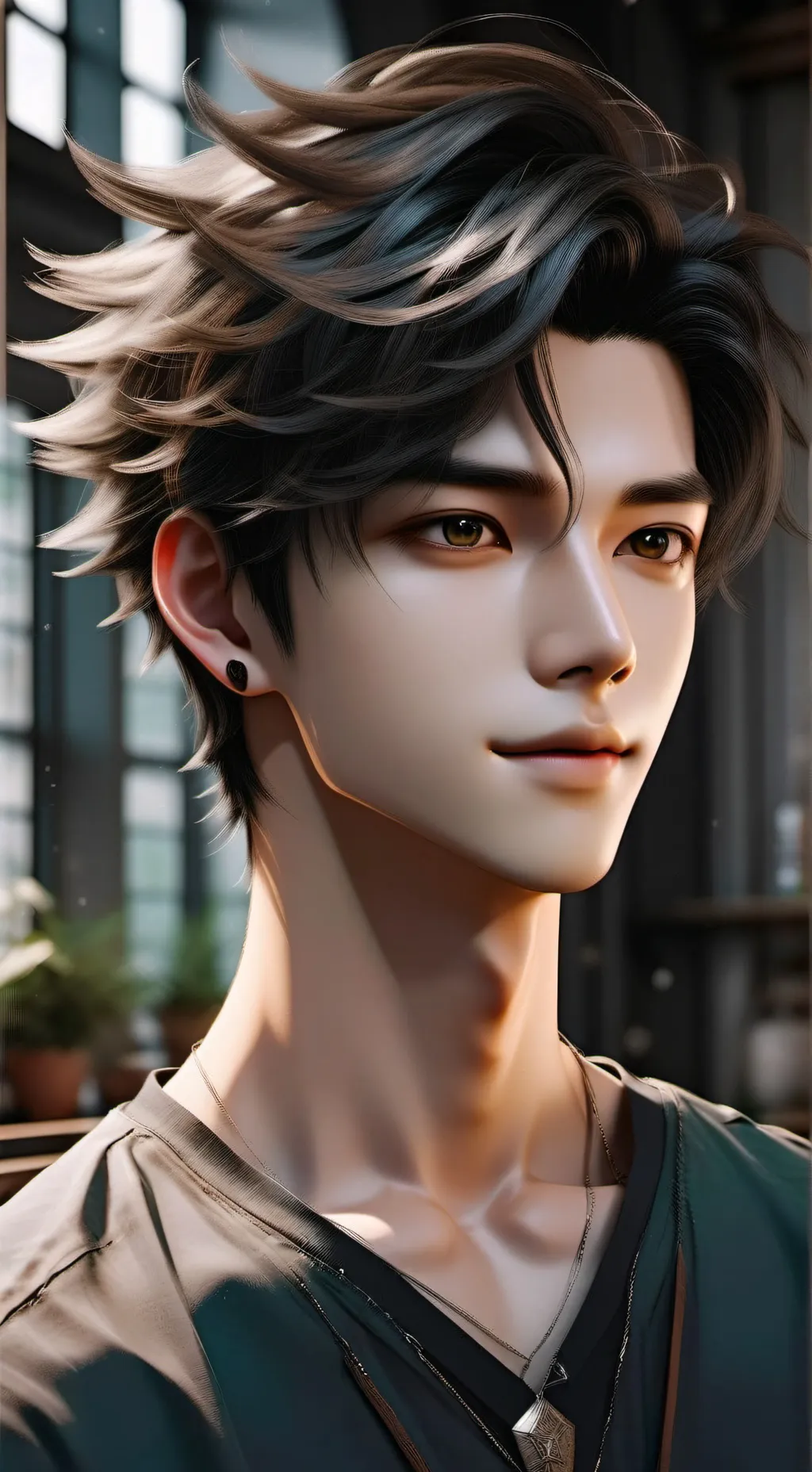 ai character: Handsome Rival Cousin background
