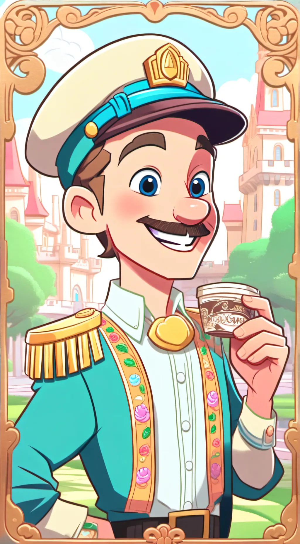 ai character: SpongeBob  background