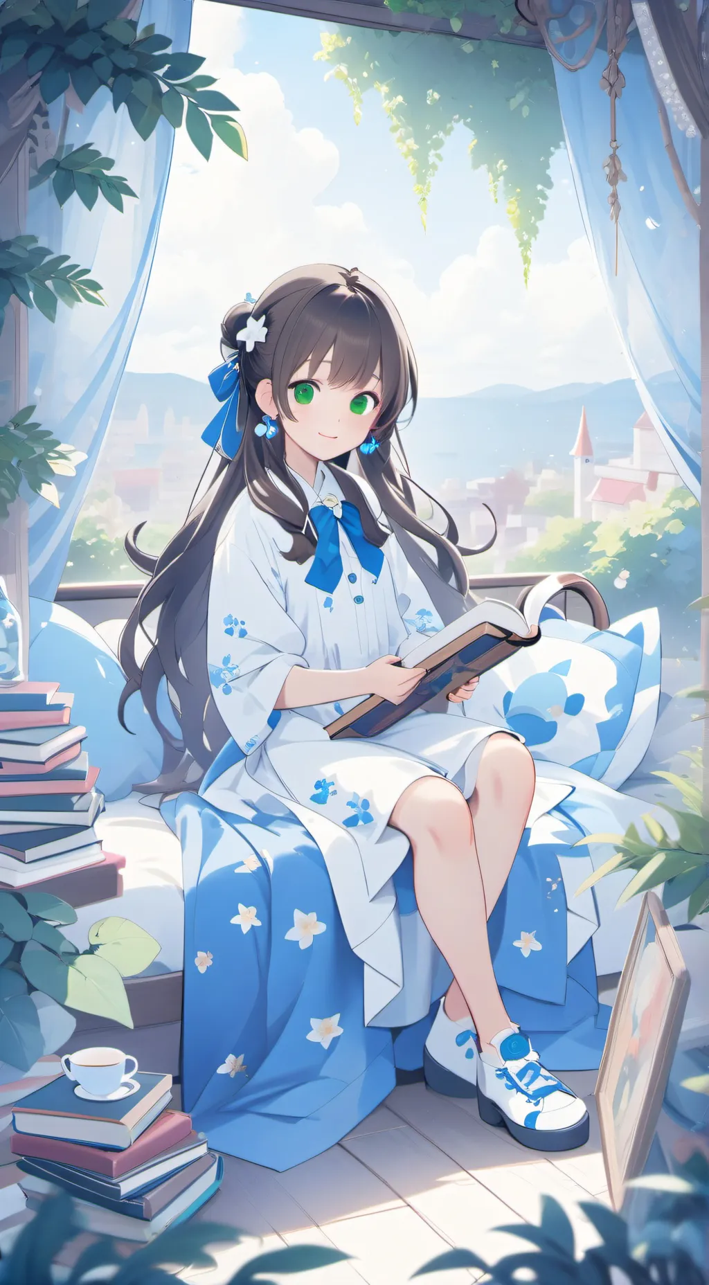 ai character: 10 year old girly  background