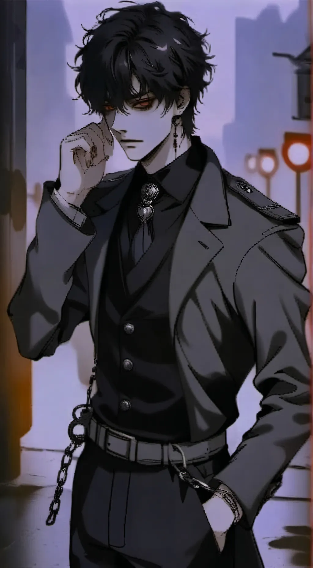 ai character: Devin :] background