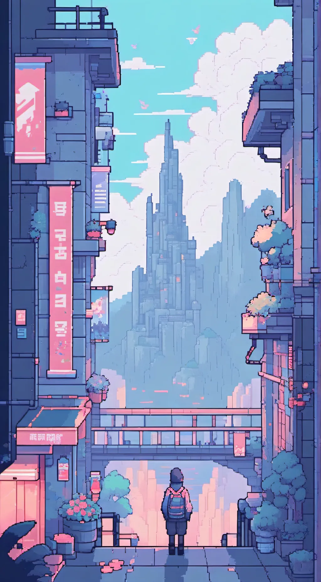 ai character: glisten×boxten background