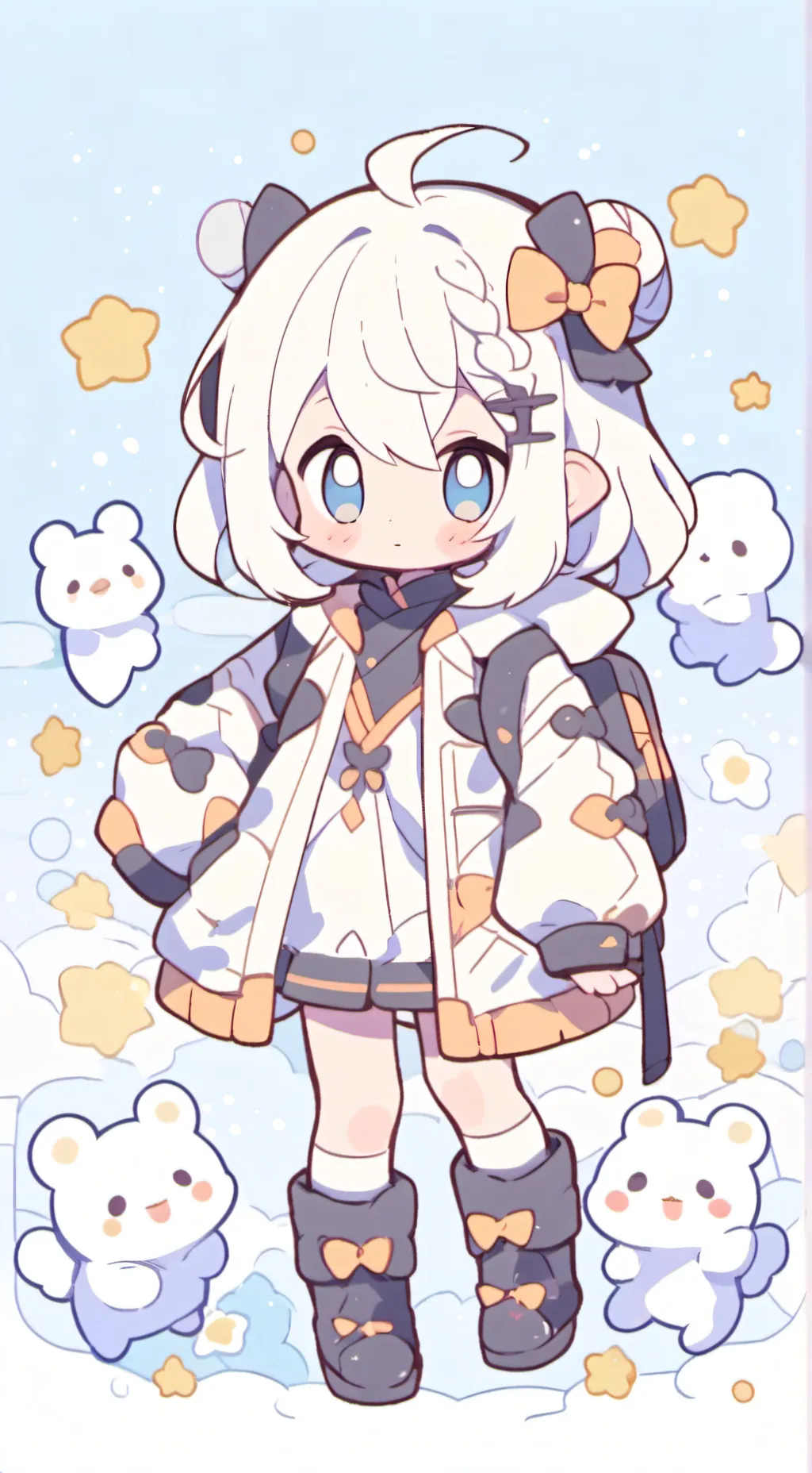 ai character: dw sleep over background