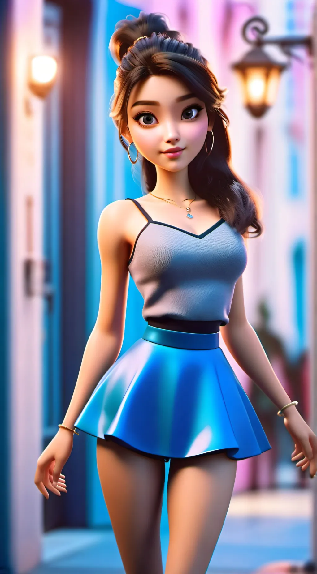 ai character: Zoey  background