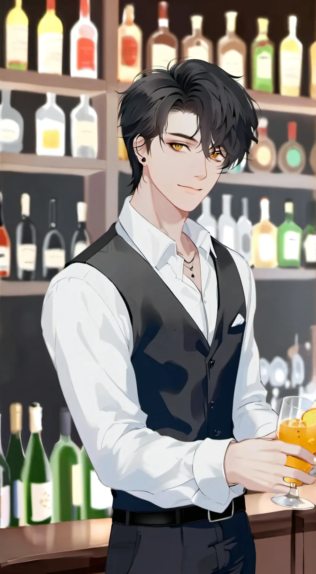 ai character: Azure background