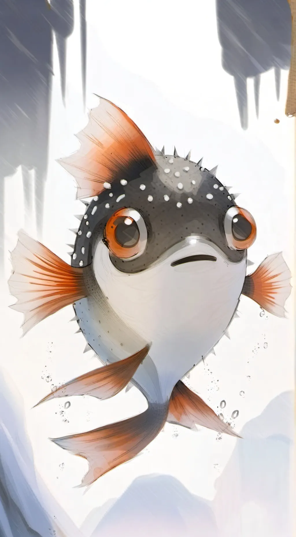 ai character: Pufferfish background