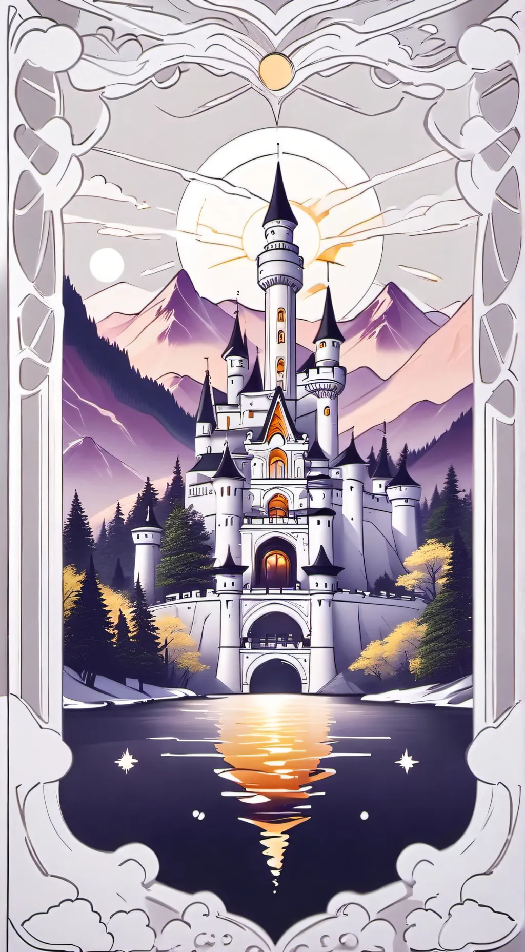 ai character: caida del sol background