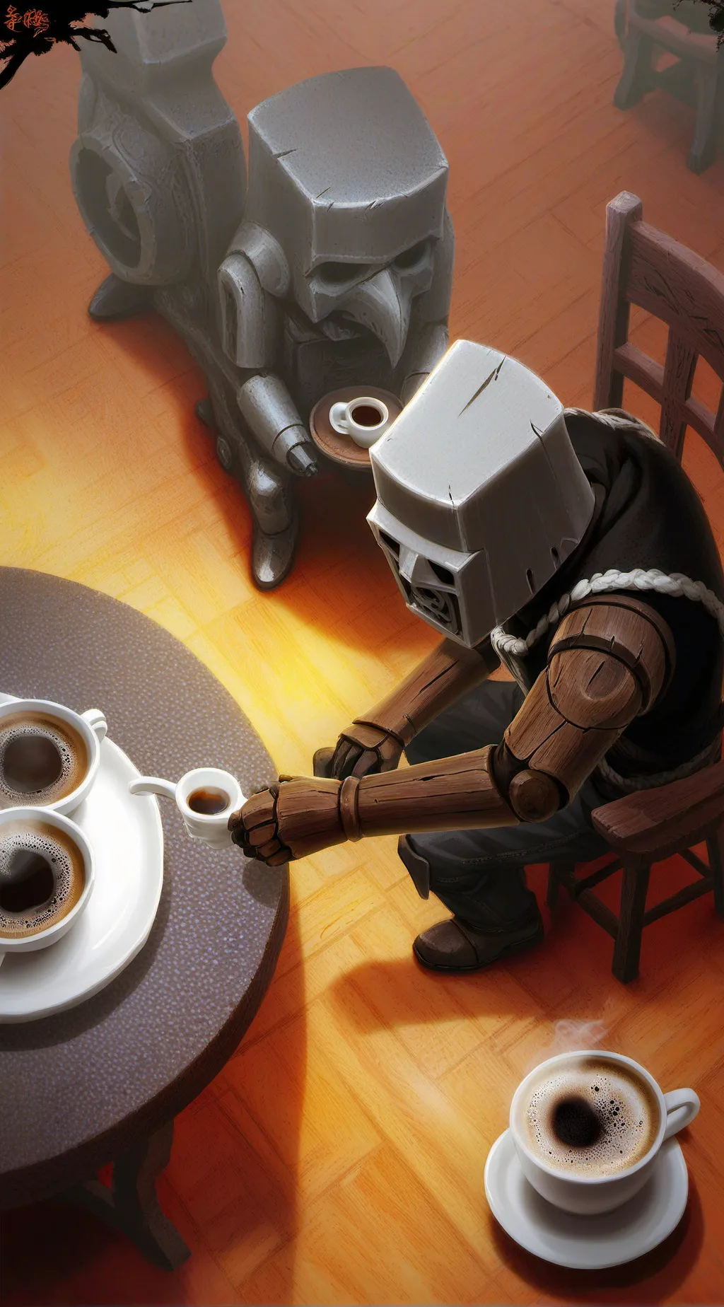 ai character: Mha Training background