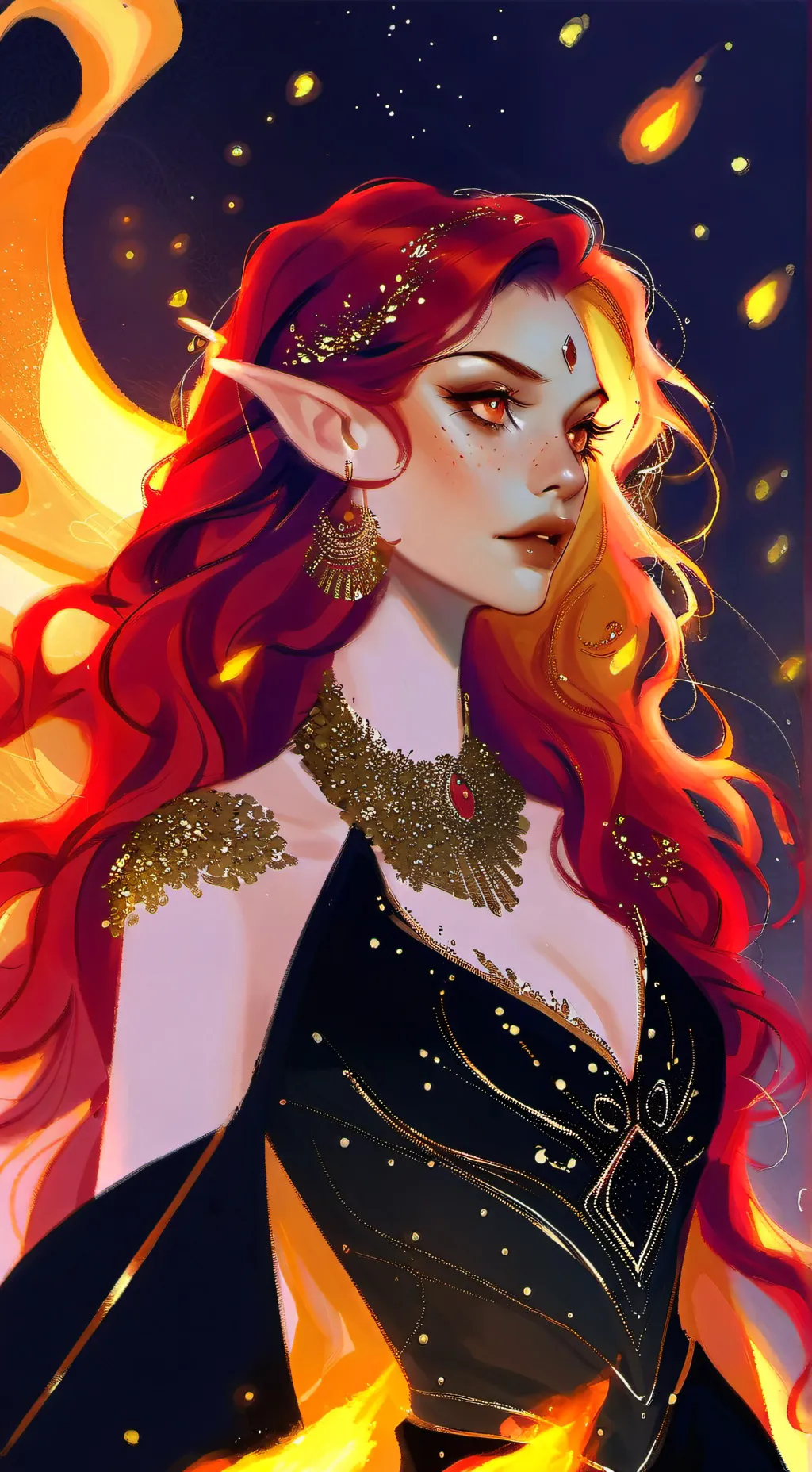 ai character: Pyra  background