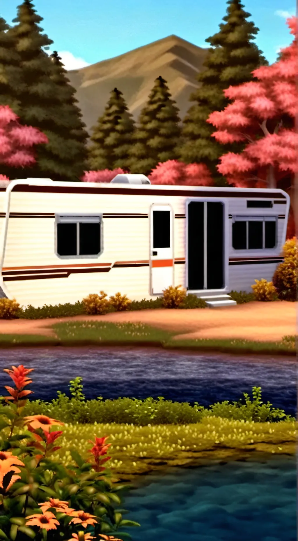 ai character: HH camping background