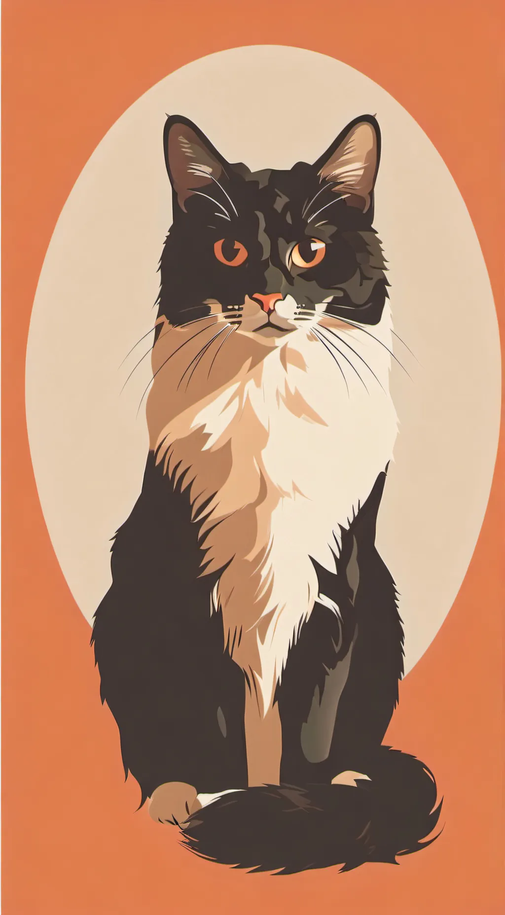 ai character: cat name Emmy background